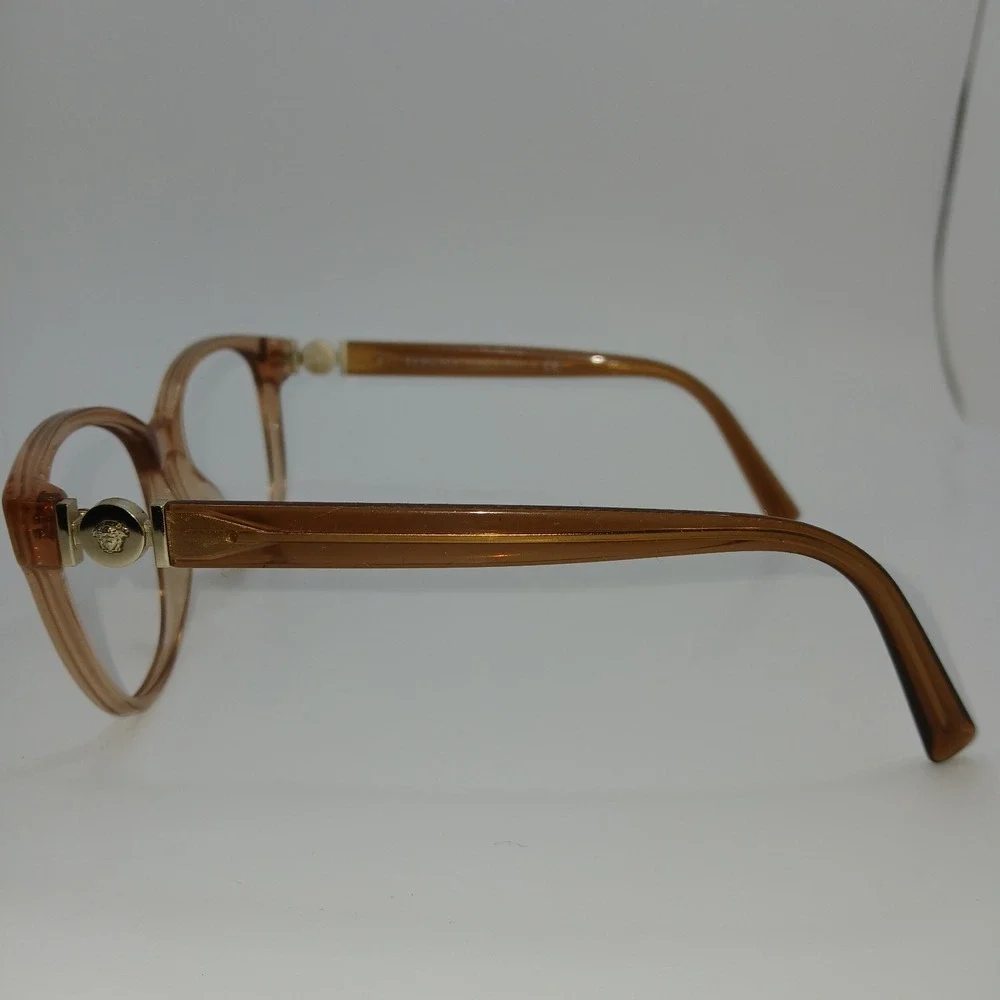 Versace 3273 5304 Women Eyeglasses Frame Brown Transparent Full Rim 54-16-140 mm
